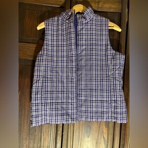 Jones New York purple Plaid Buttoned Vest‎ Petite
